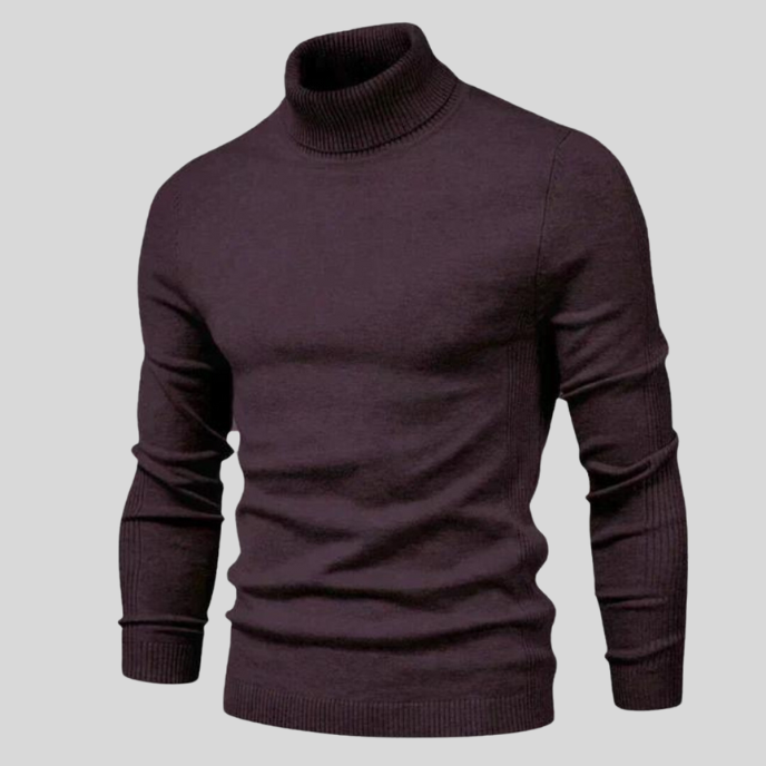 Levoire | Manteau à col montant avec un design moderne Bordeaux