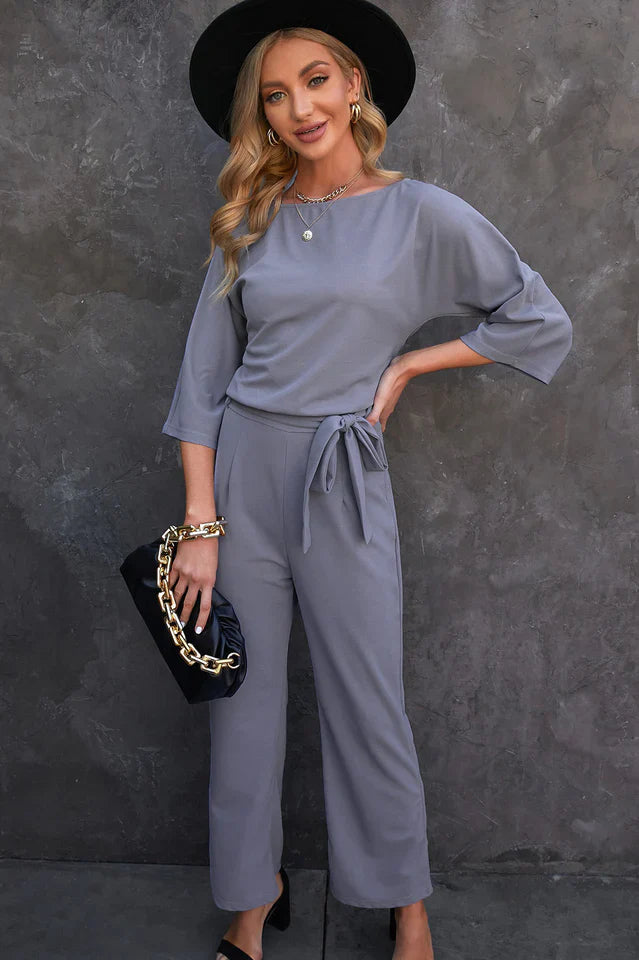 Levoire | Combinaison En Lin Pour Femmes Jambes Larges & Ceinture