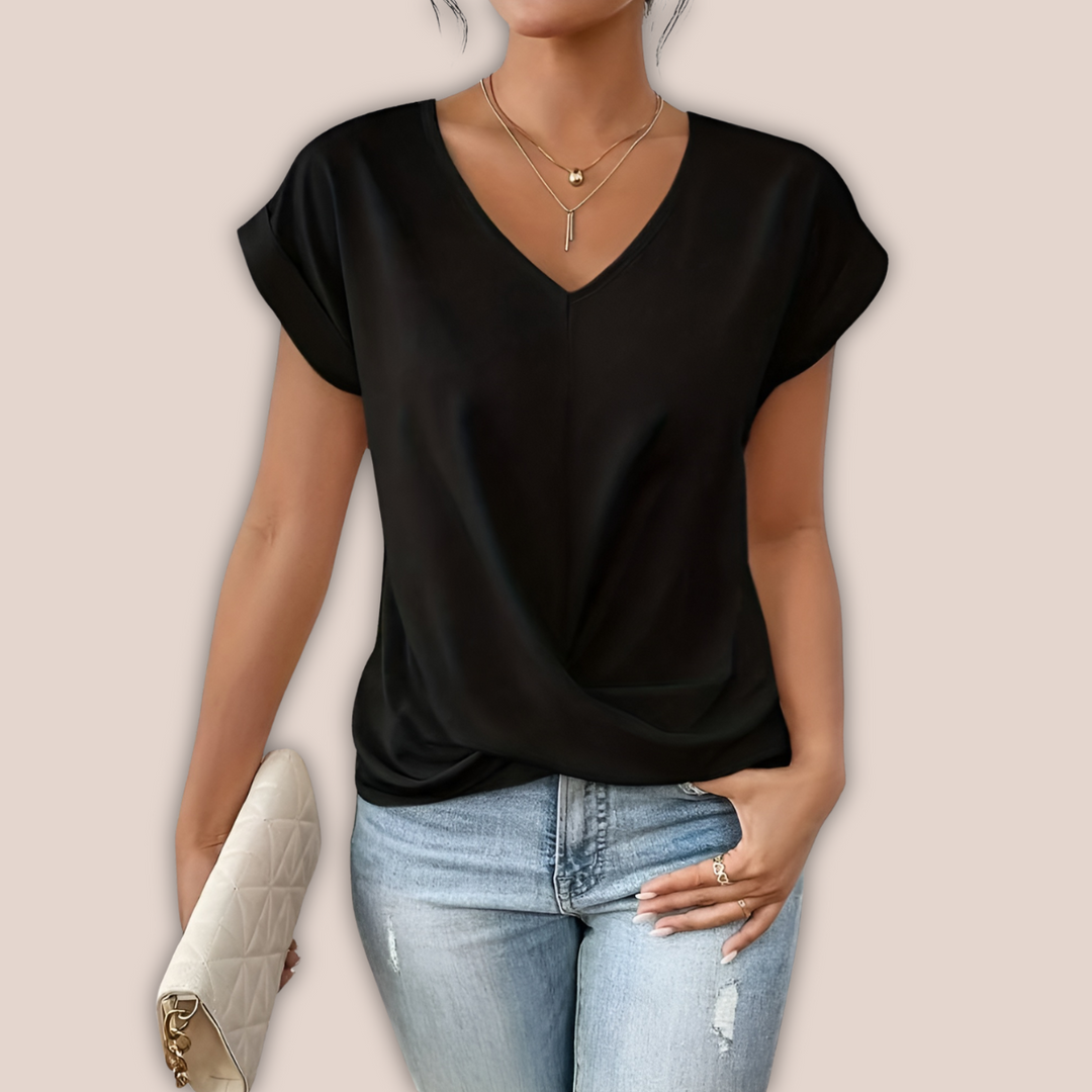 Levoire | T-Shirt D'Été Confortable À Encolure En V