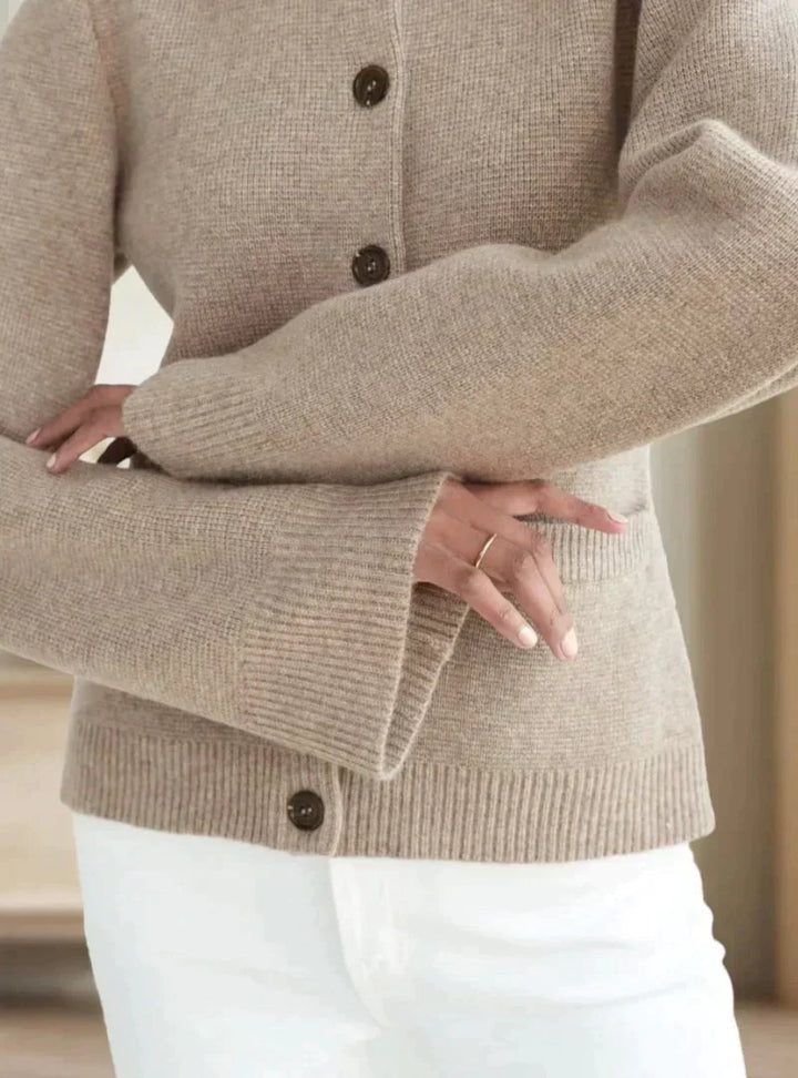 Levoire | Élégante Veste/Tricotée Courte Pour Femmes Avec Boutons