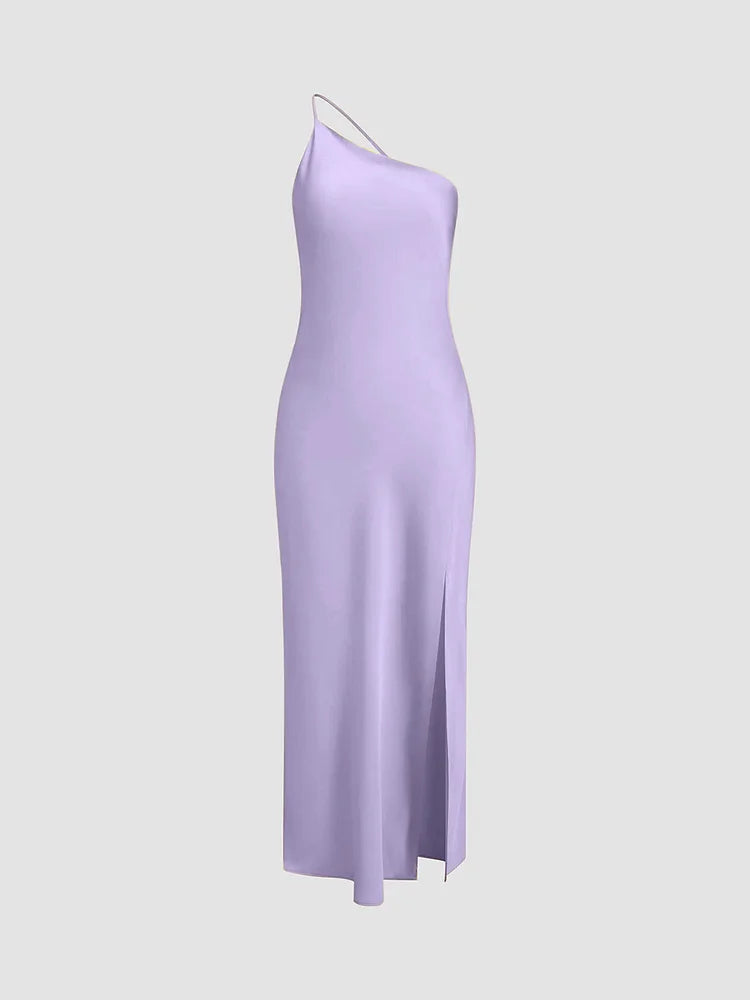 Levoire | Belle Robe Longue En Satin Lilas