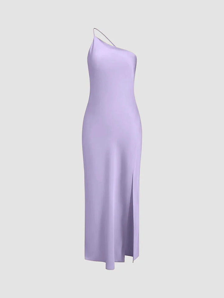 Levoire | Belle Robe Longue En Satin Lilas