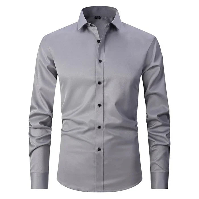 Levoire | Chemise Extensible Anti-Rides Gris