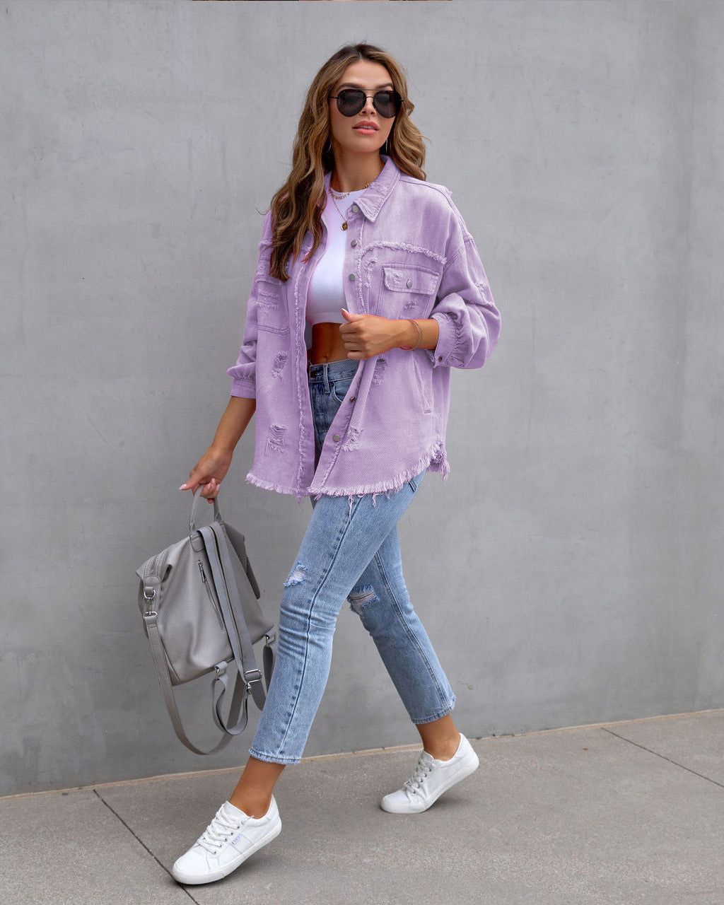Levoire | Veste En Jean Avec Déchirures