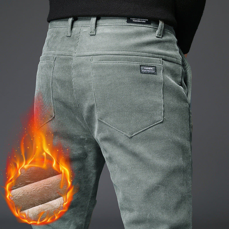 Levoire | Coupe étroite, zip, pantalon papillon en polaire Vert