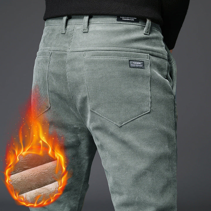 Levoire | Coupe étroite, zip, pantalon papillon en polaire Vert