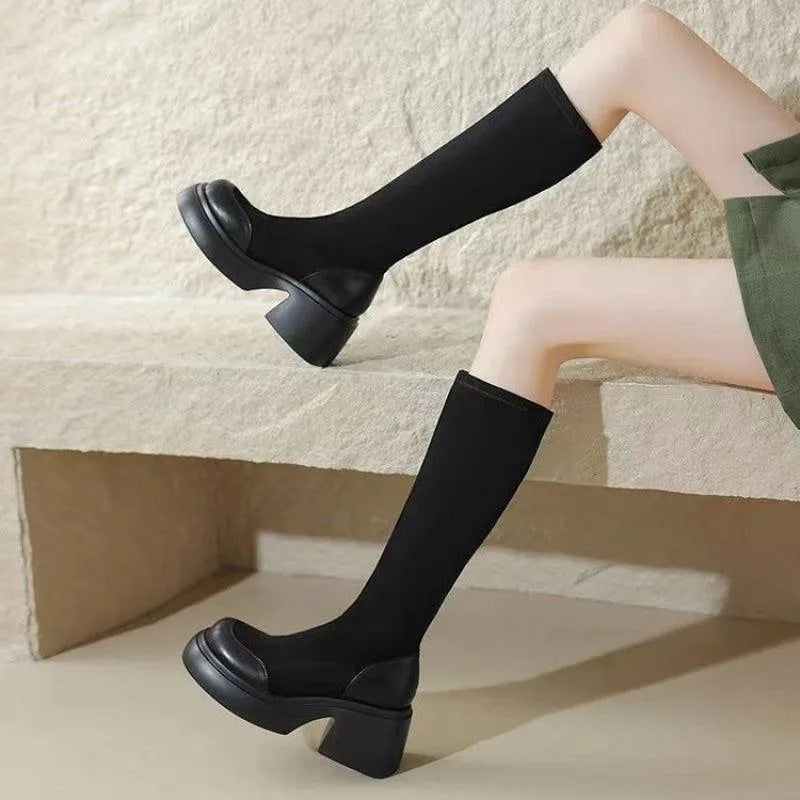 Levoire | Bottes Marti avec des chaussettes de loisir paksujen Noir