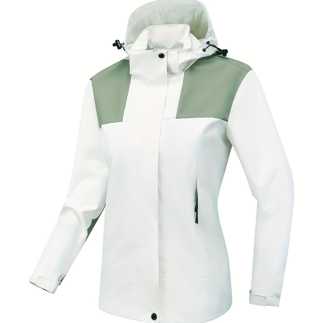 Levoire | Veste De Randonnée Imperméable Pour Femmes Avec Capuche Blanc