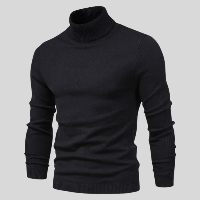 Levoire | Manteau À Col Haut Avec Un Design Moderne Musta