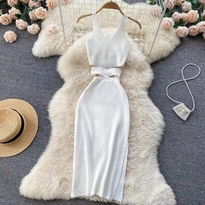 Levoire | Robe tricotée pour femmes Blanc Taille libre