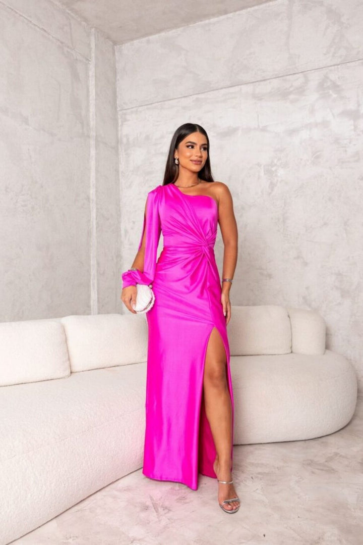 Levoire | Élégante Robe Avec Finesse Fuchsia