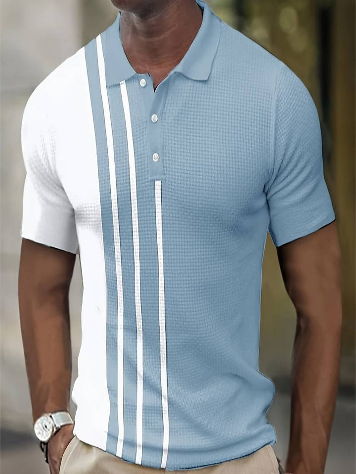 Levoire | Chemise En Bloc De Couleur À Carreaux Et Rayures Bleu ciel