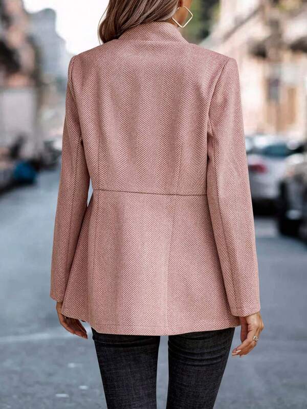 Levoire | Veste Rose Blazer Avec Manches Longues Et Coupe Ajustée
