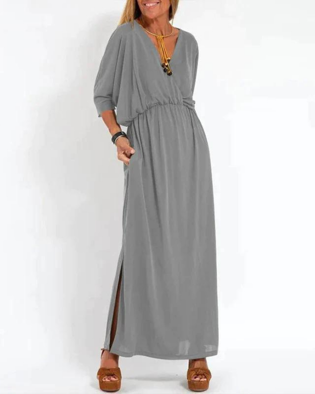 Levoire | Robe Longue Vintage Maribel Gris clair