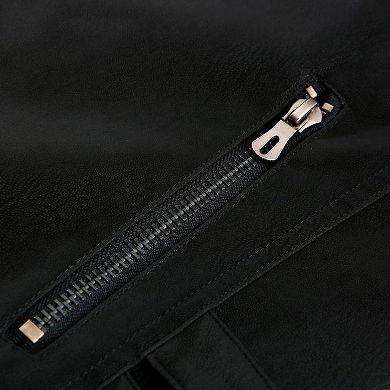 Levoire | Veste En Cuir Simple Pour Le Quotidien