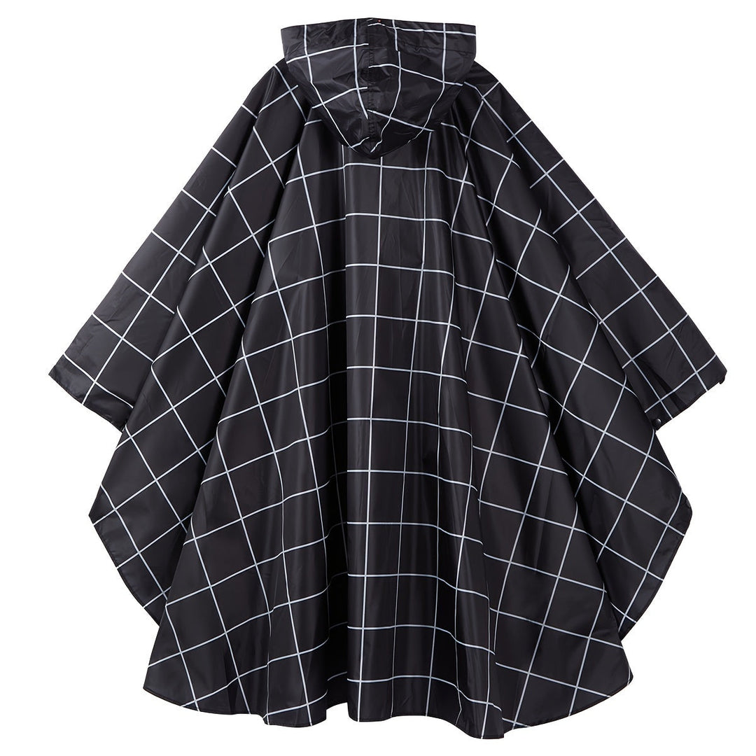 Levoire | Poncho De Pluie Sportif Pour Femme Avec Capuche Et Motif Géométrique
