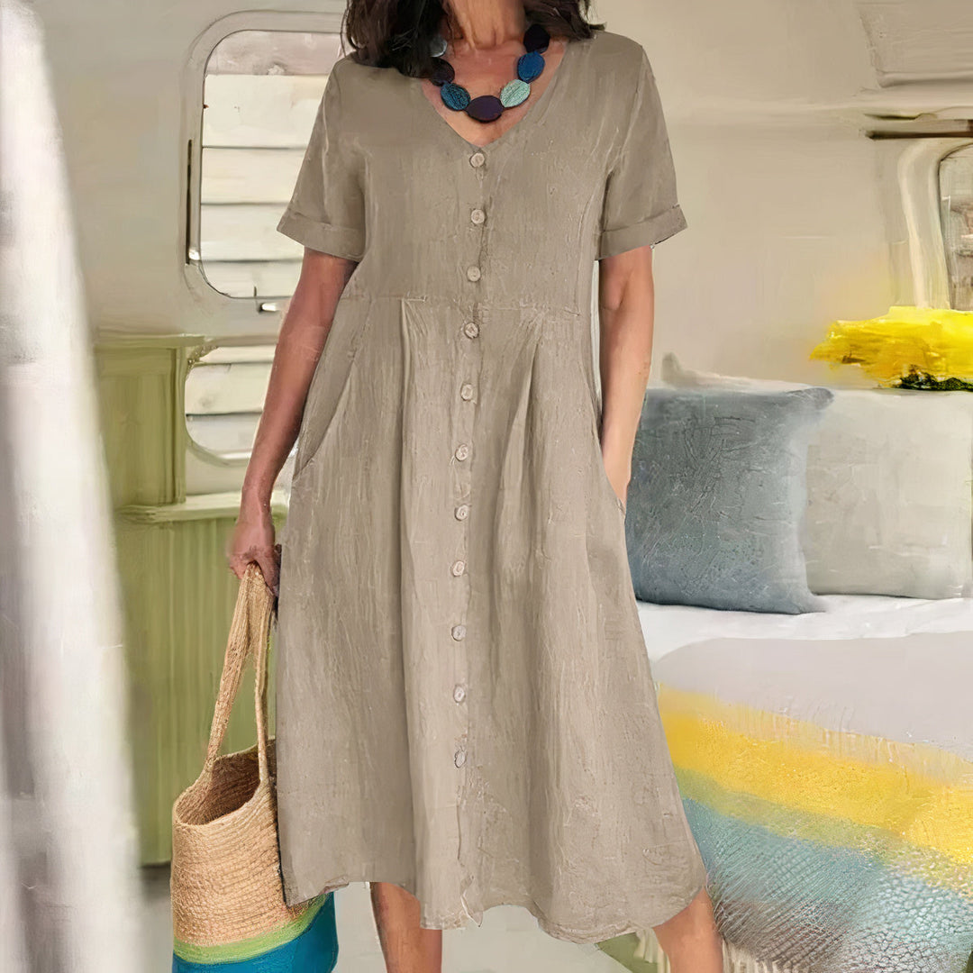 Levoire | Robe en coton décontractée Khaki