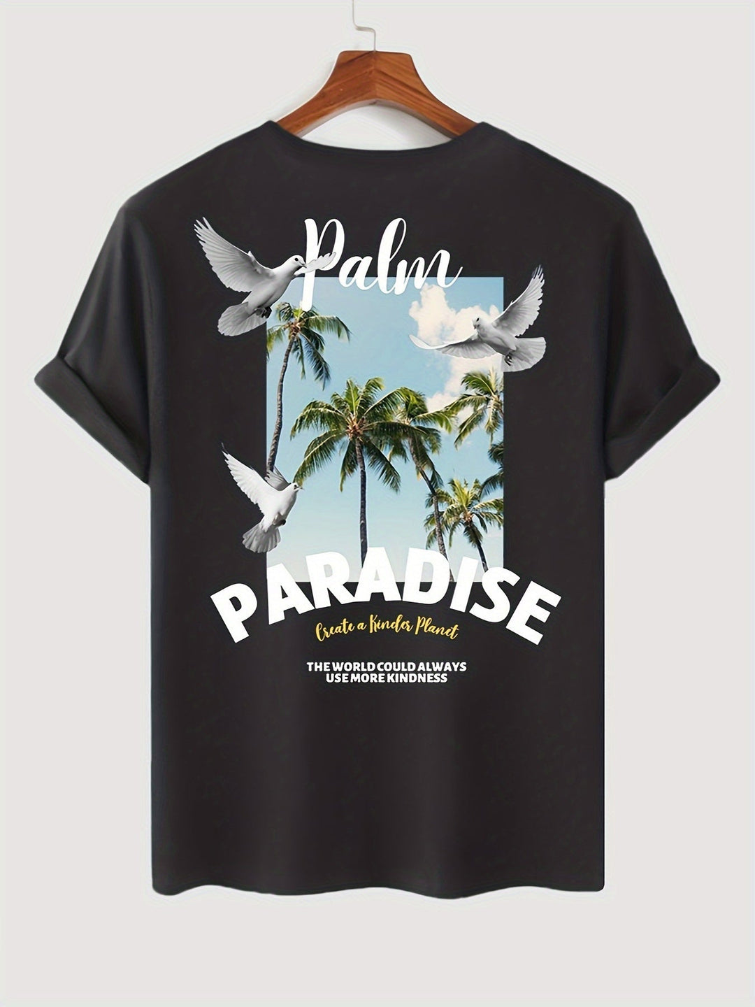 Levoire | T-Shirt Avec Motif De Palmier À Coco Noir