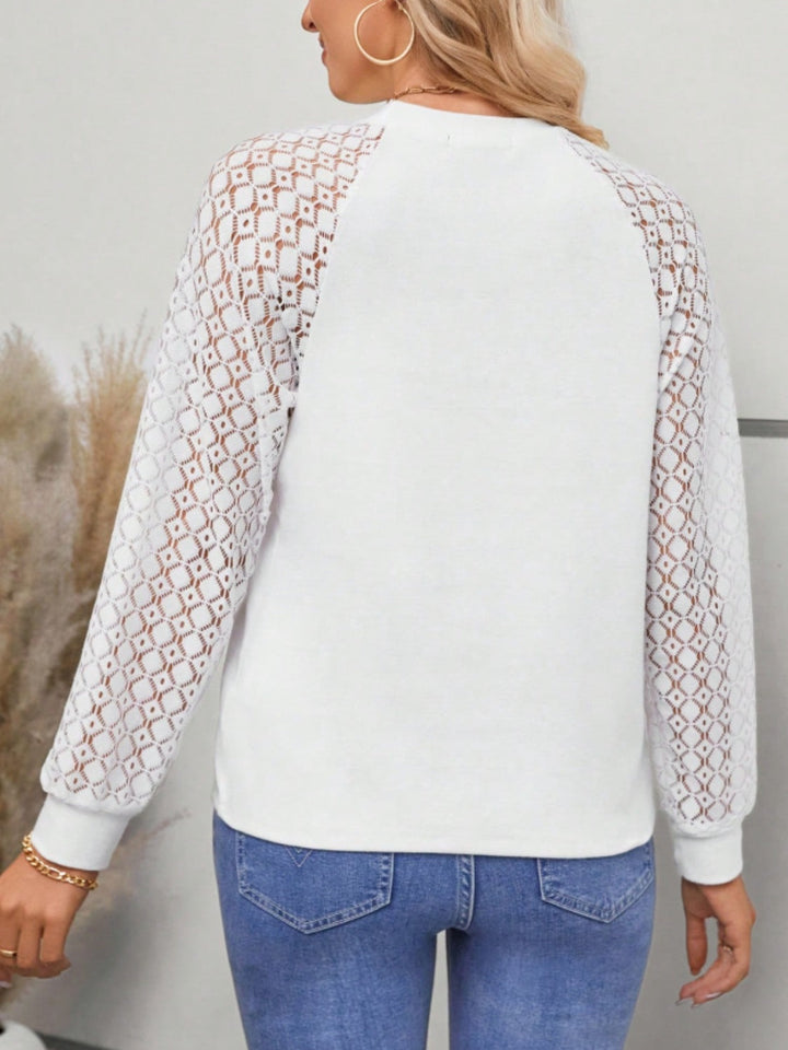 Levoire | Col rond Blouse à manches raglan pointues
