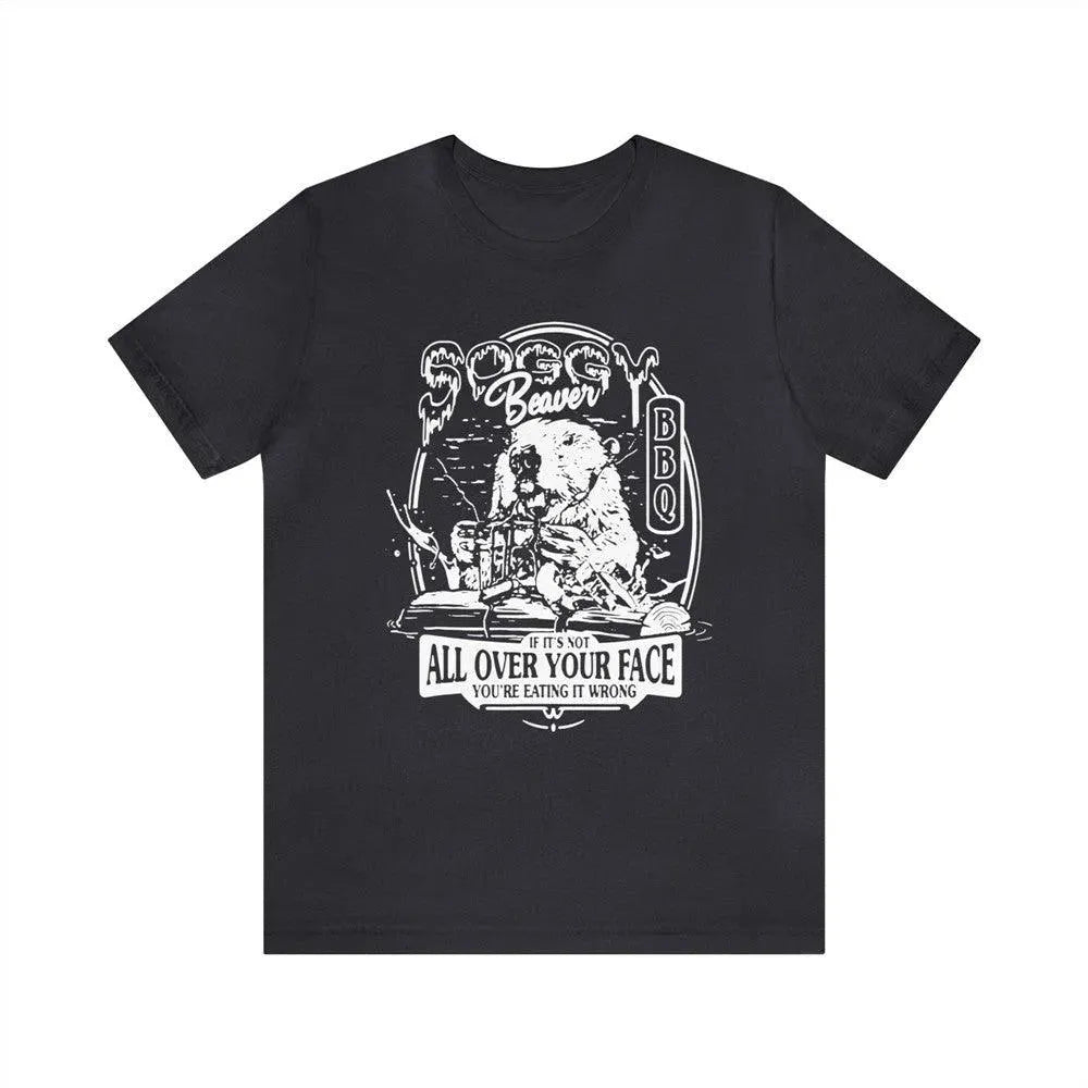 Levoire | T-shirt en coton à col rond à manches courtes avec impression Noir