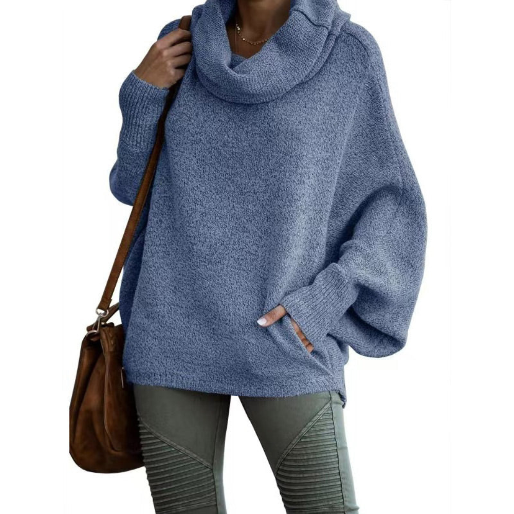 Levoire | Grande taille Pull à col roulé pour femmes Bleu