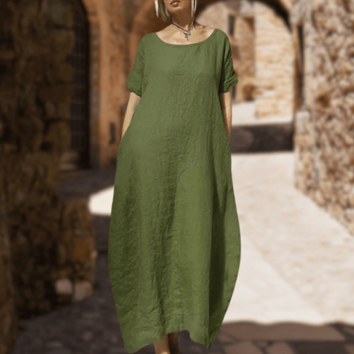 Levoire | Robe Longue Décontractée Douce Et Confortable Vert