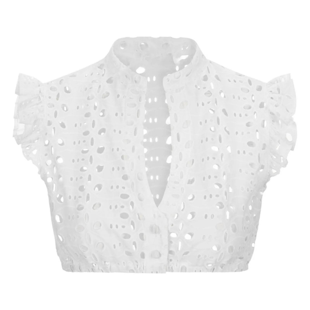Levoire | Blouse Dirndle Élégante Pour Femmes Blanc