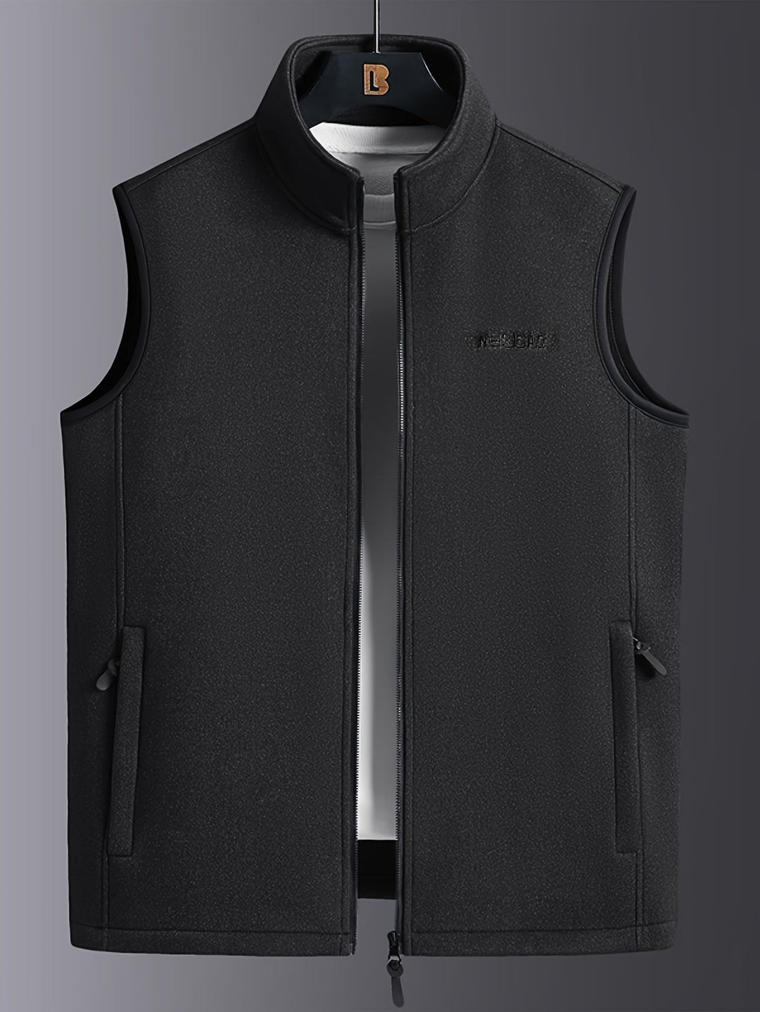 Levoire | Gilet en polaire léger avec col montant Noir