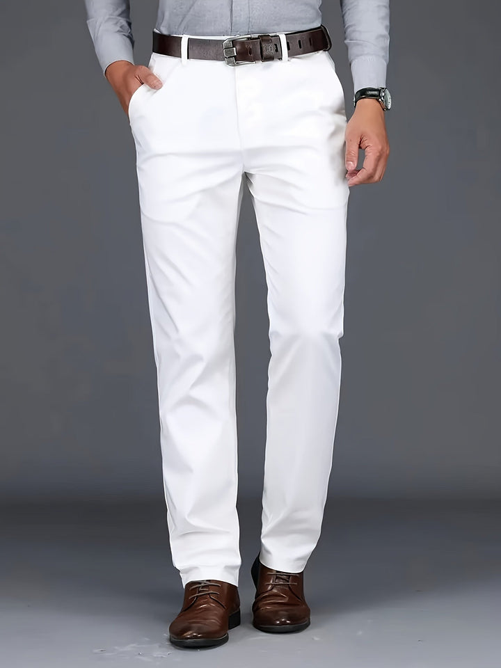Levoire | Non Mélangeable Pantalons Extensibles Gris Clair Blanc