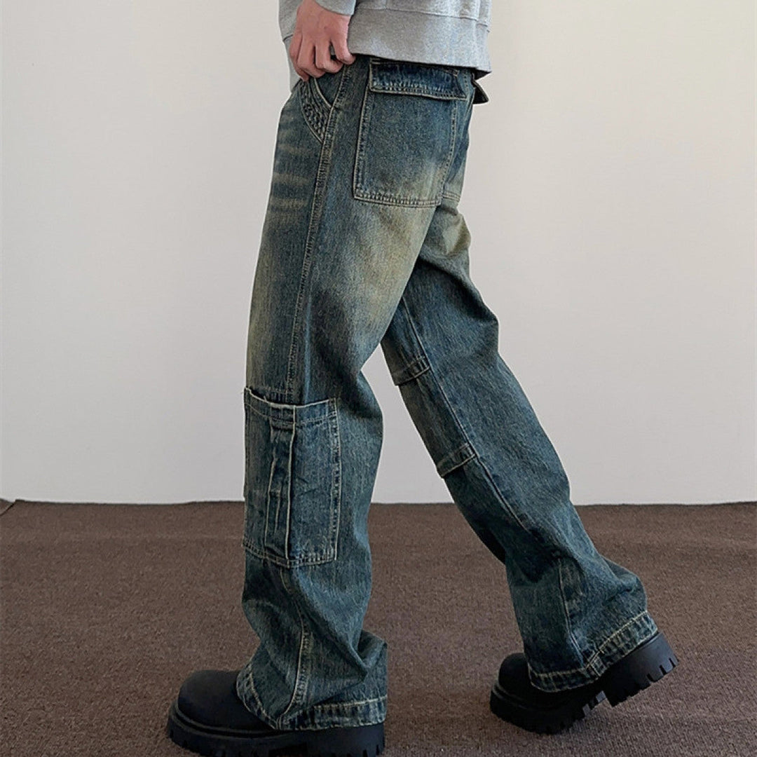 Levoire | Pantalons Baggy Plissés Style Intemporel Avec Confort Bleu