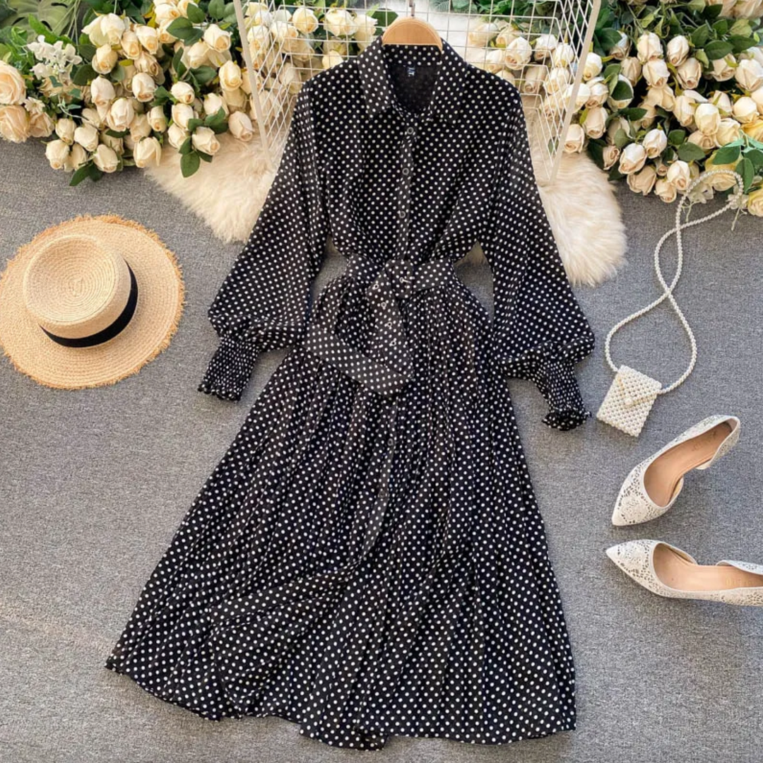 Levoire | Robe en chiffon Noir