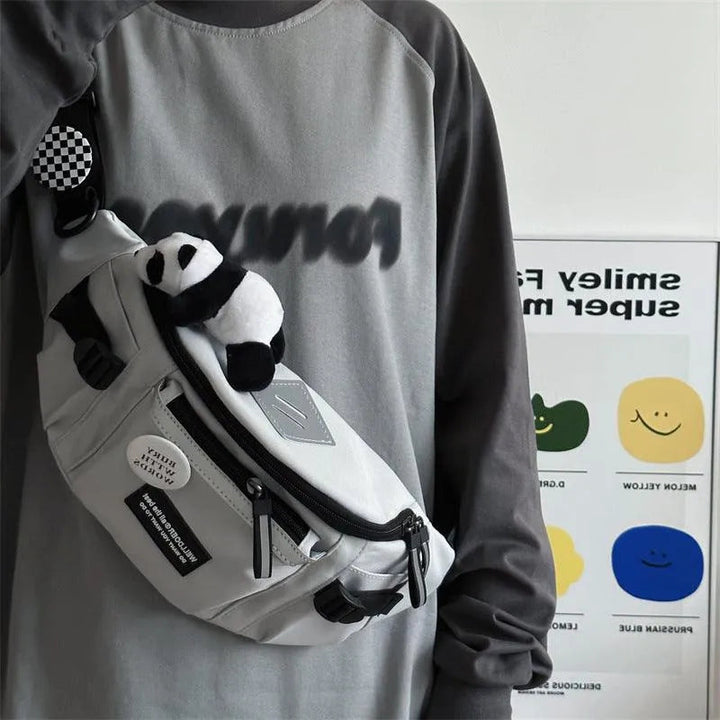 Levoire | grand sac de sport à grande capacité Gris avec pendentif