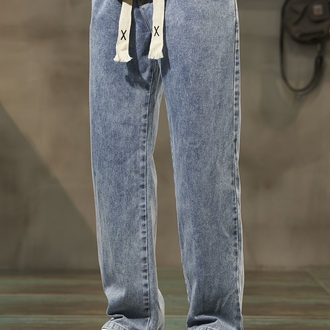 Levoire | Printemps/Automne, Pantalons Droits En Jean Décontractés Pour Hommes