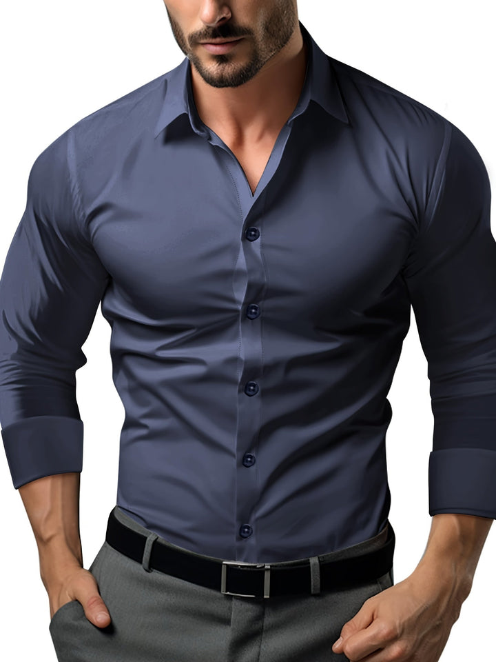 Levoire | T-Shirt Slim Fit Pour Hommes Conçu Dans Une Seule Couleur Bleu marine