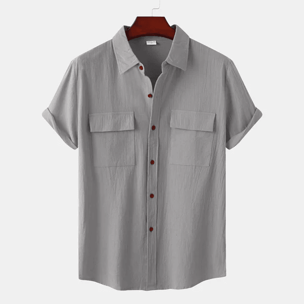 Levoire | Chemise À Manches Courtes Gris