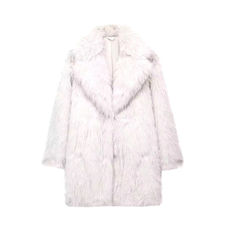 Levoire | Manteau En Fausse Fourrure Blanche Élégant Blanc