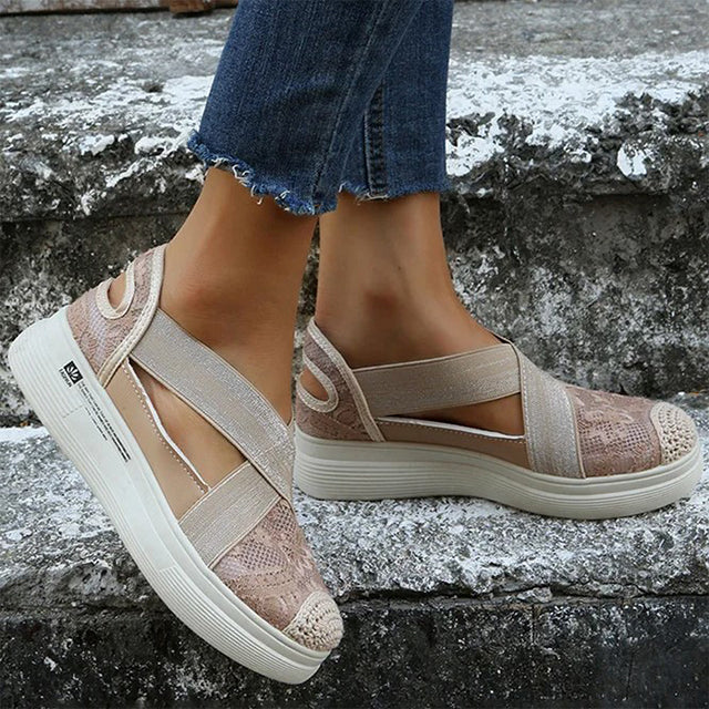 Levoire | Sandales Décontractées En Maille Beige