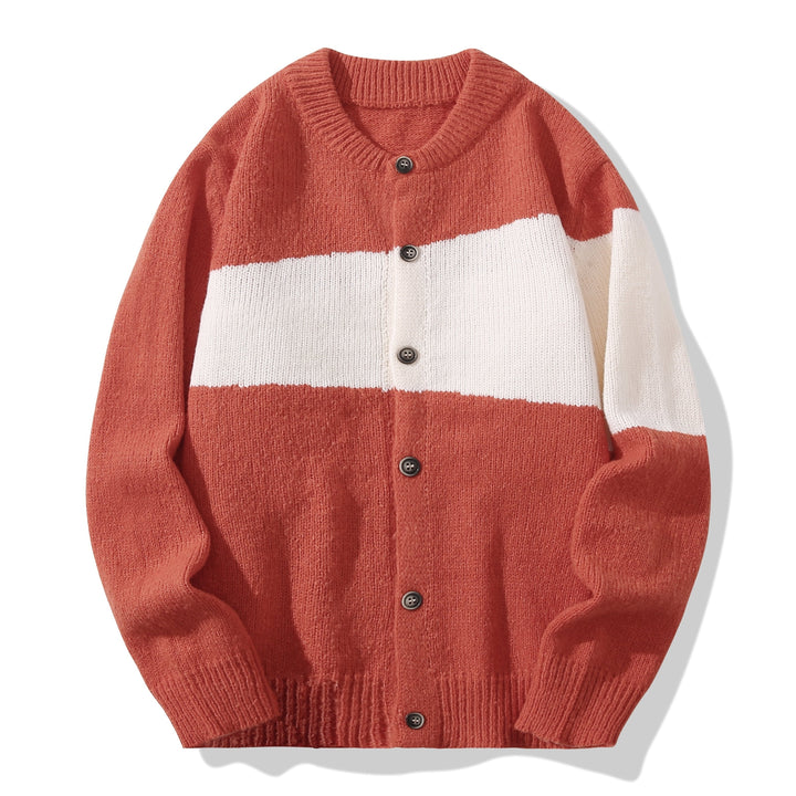 Levoire | Vêtement Pour Homme Légèrement Extensible Avec Col En V Style Vintage Orange-Rouge