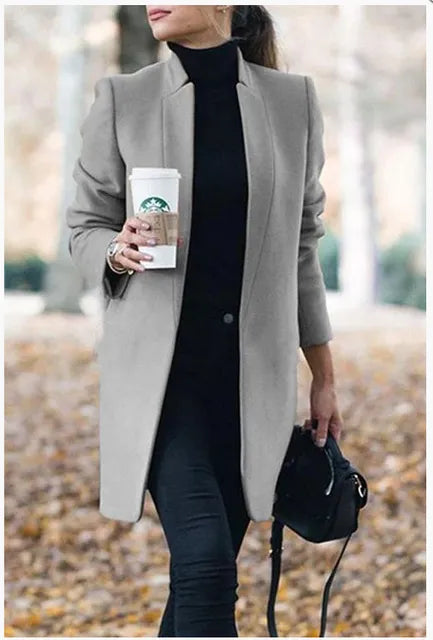Levoire | Veste élégante plus longue Gris