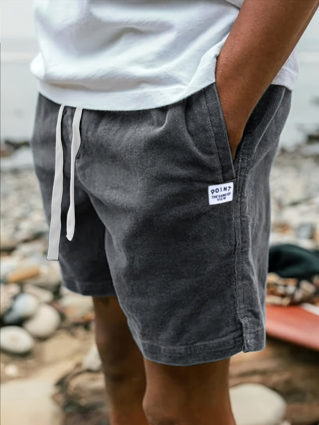 Levoire | Cord Shorts Gris foncé