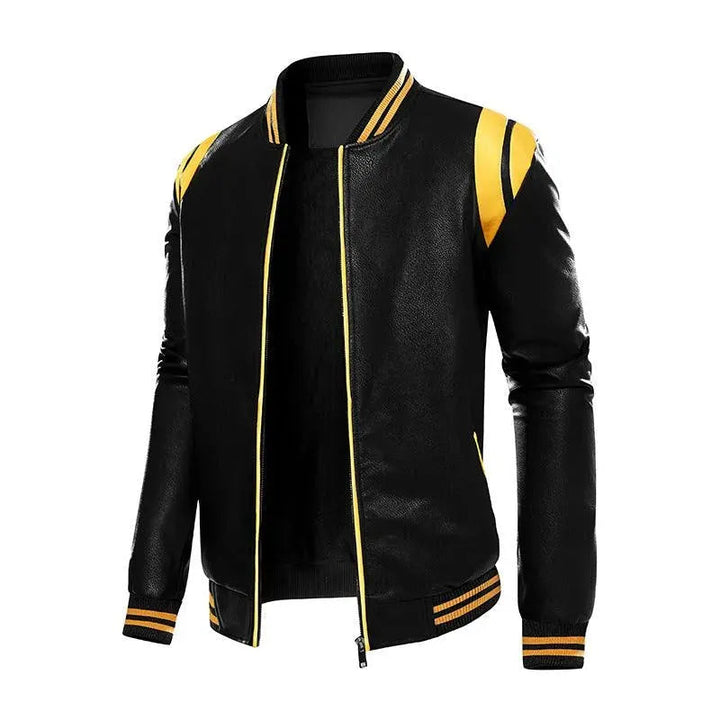 Levoire | Veste légère pour hommes et femmes avec doublure en polaire Noir jaune