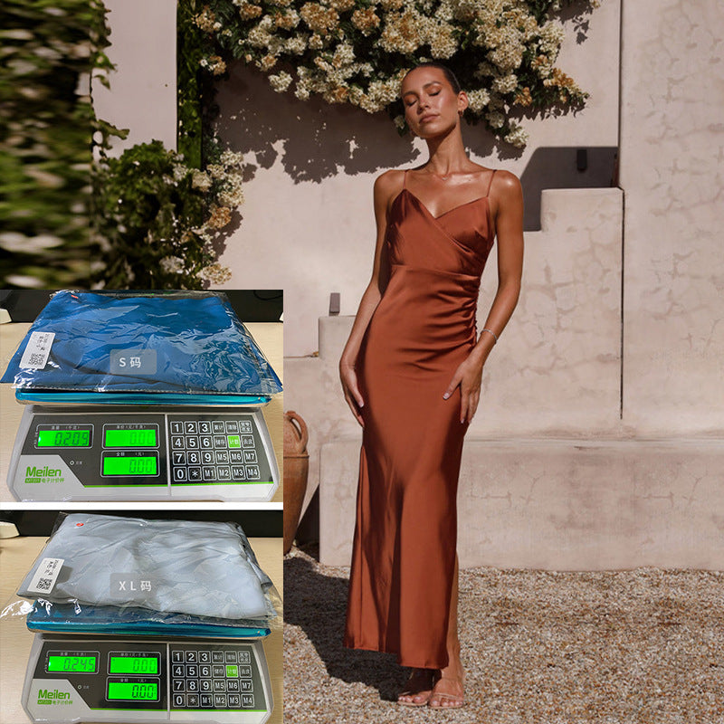 Levoire | Robe Serrée Avec Bretelles Fines Braun