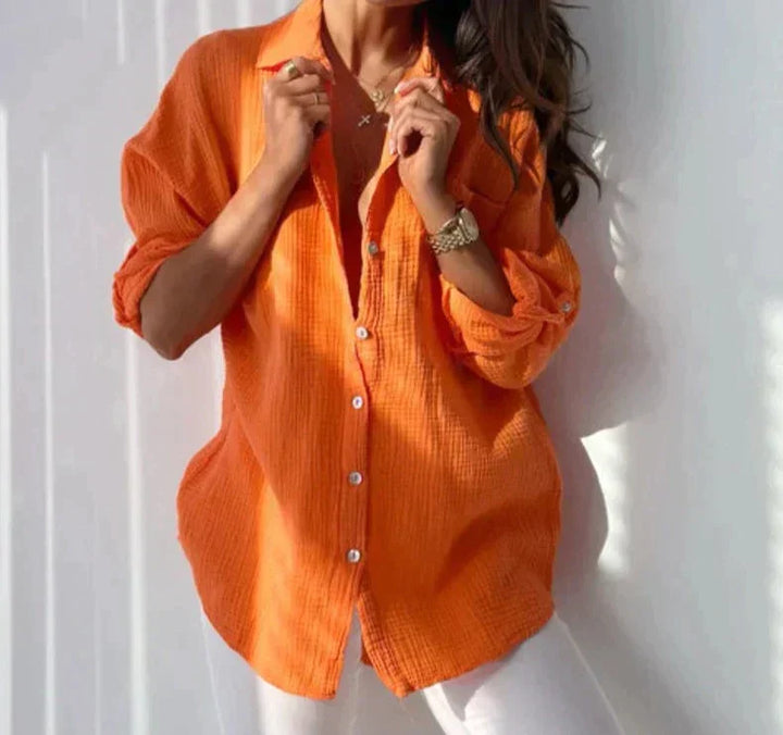 Levoire | Printemps Été Chemise Orange