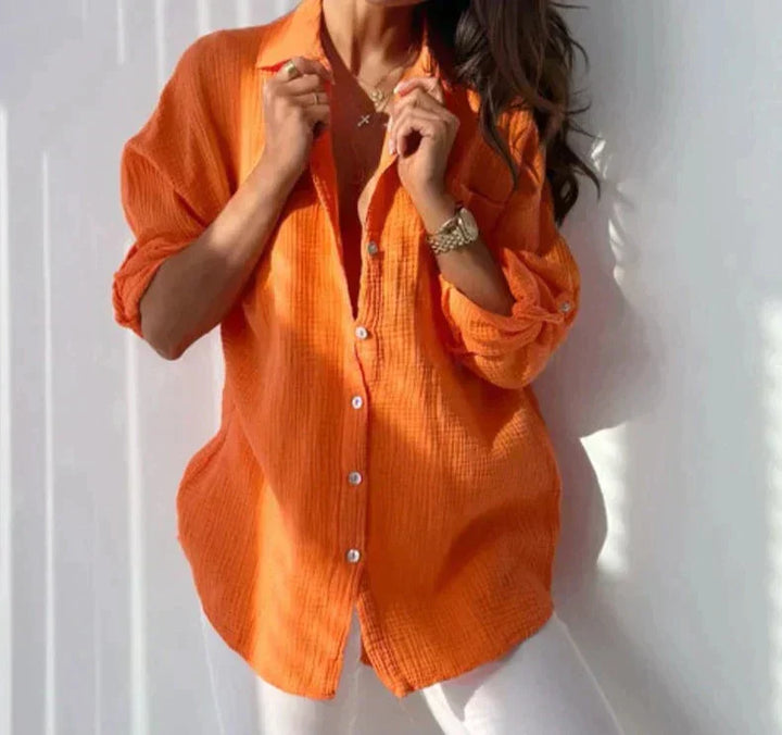 Levoire | Magnifique Blouse Pour Le Printemps Et L'Été Orange