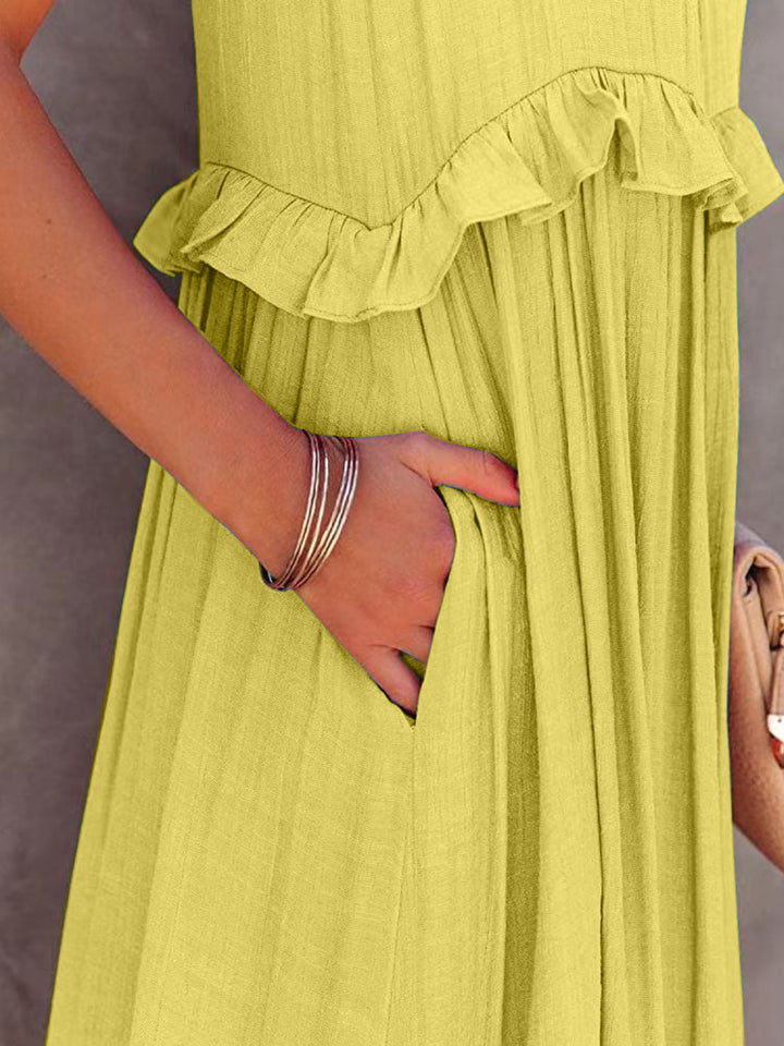 Levoire | Robe maxi sans bretelles avec volants