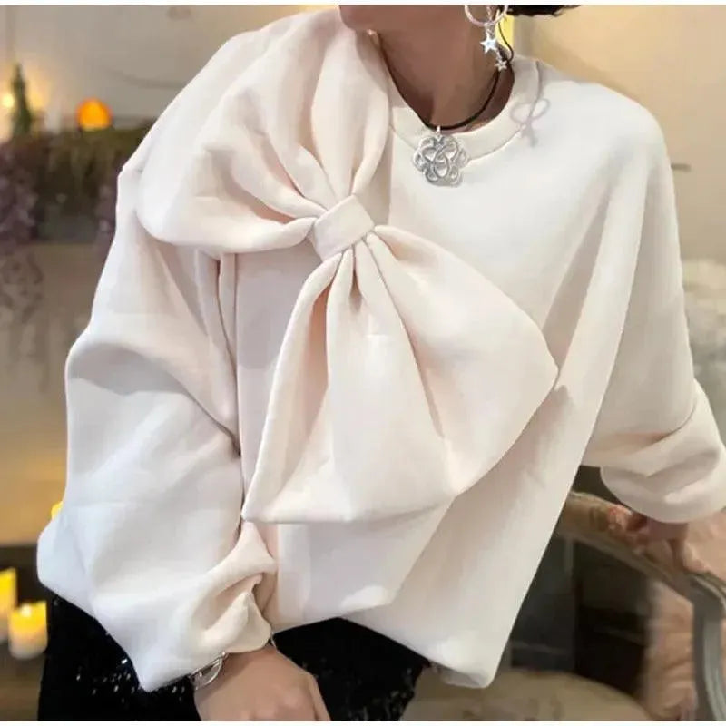 Levoire | Chemisier femme large unicolore à manches longues Blanc