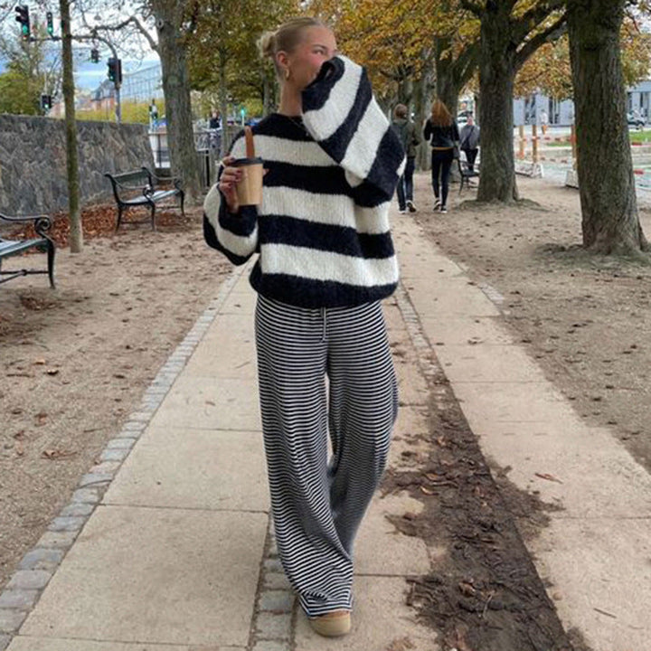 Levoire | Pantalon De Lounge Rayé Noir
