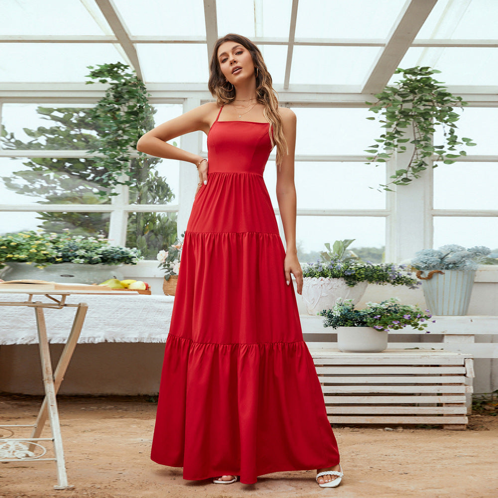 Levoire | Robe longue avec ceinture et dos nu Rot