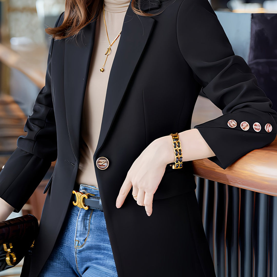 Levoire | Blazer Élégant Avec Col Et Bouton