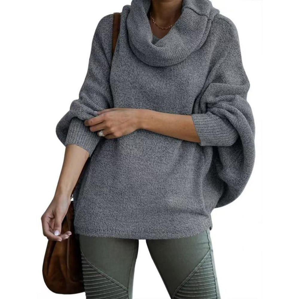 Levoire | Grande taille Pull à col roulé pour femmes Gris foncé